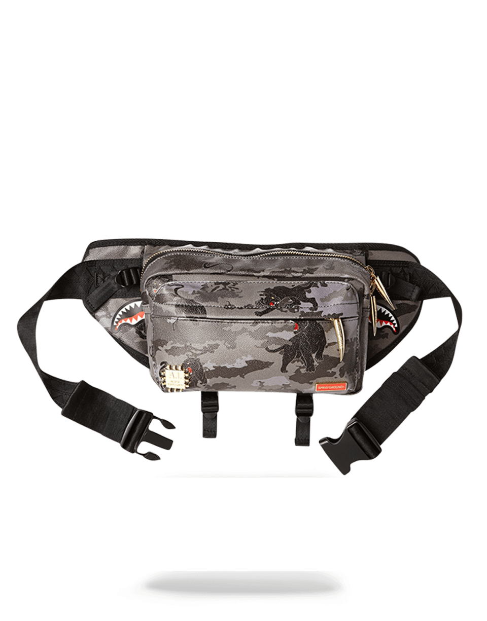 BLACK PANTHERA CAMO CROSSBODY
