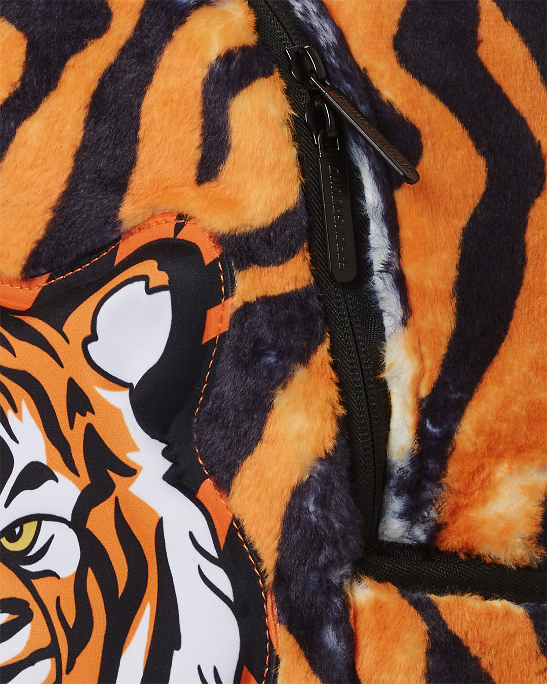 TIGER COZY VELOUR FUR BACKPACK