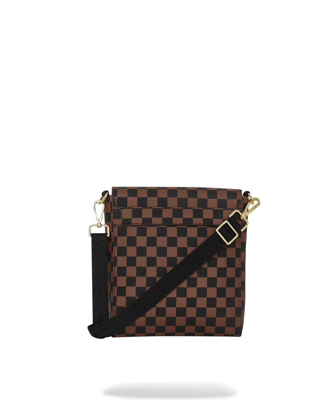 EXTERIOR GOLD ZIP POCKET SHARKS IN PARIS MESSENGER SLING BAG