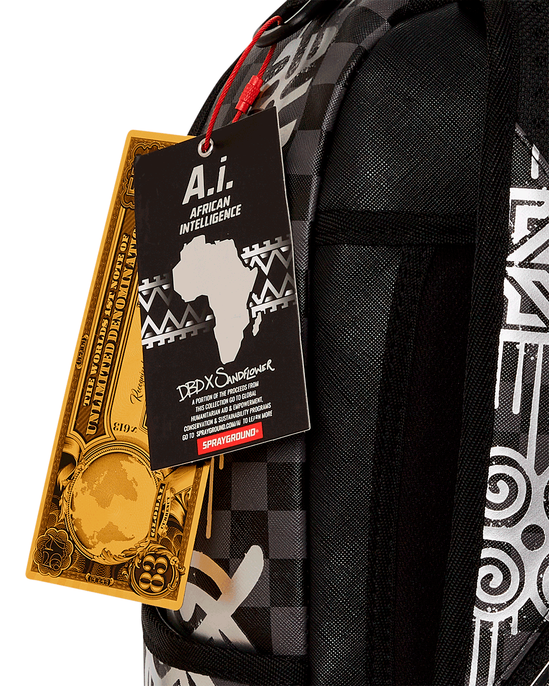 AFRICAN INTELLIGENCE 9 POWER GLYPHICS BACKPACK - SANDFLOWER COLLAB