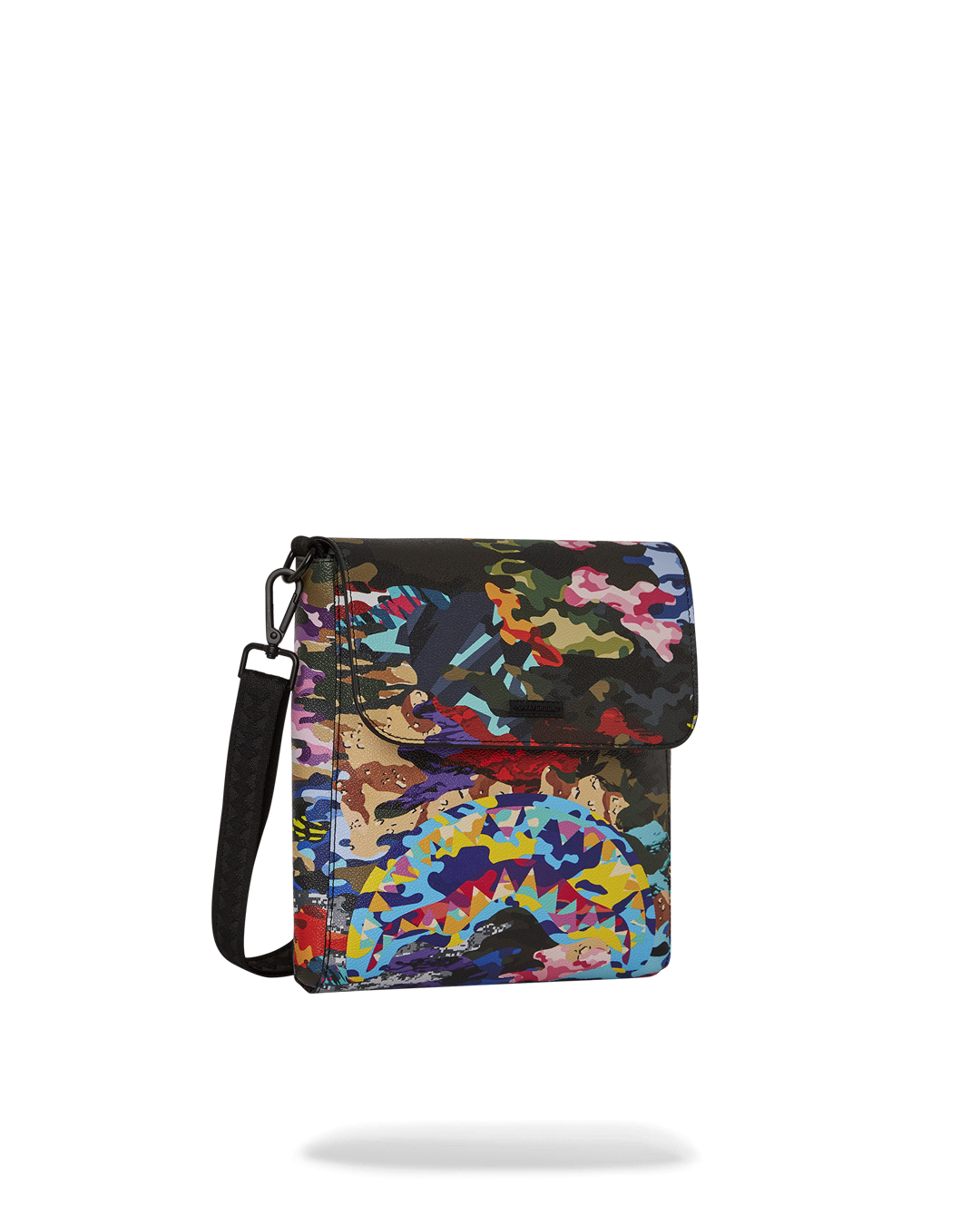SLICED AND DICED CAMO MESSENGER SLING BAG