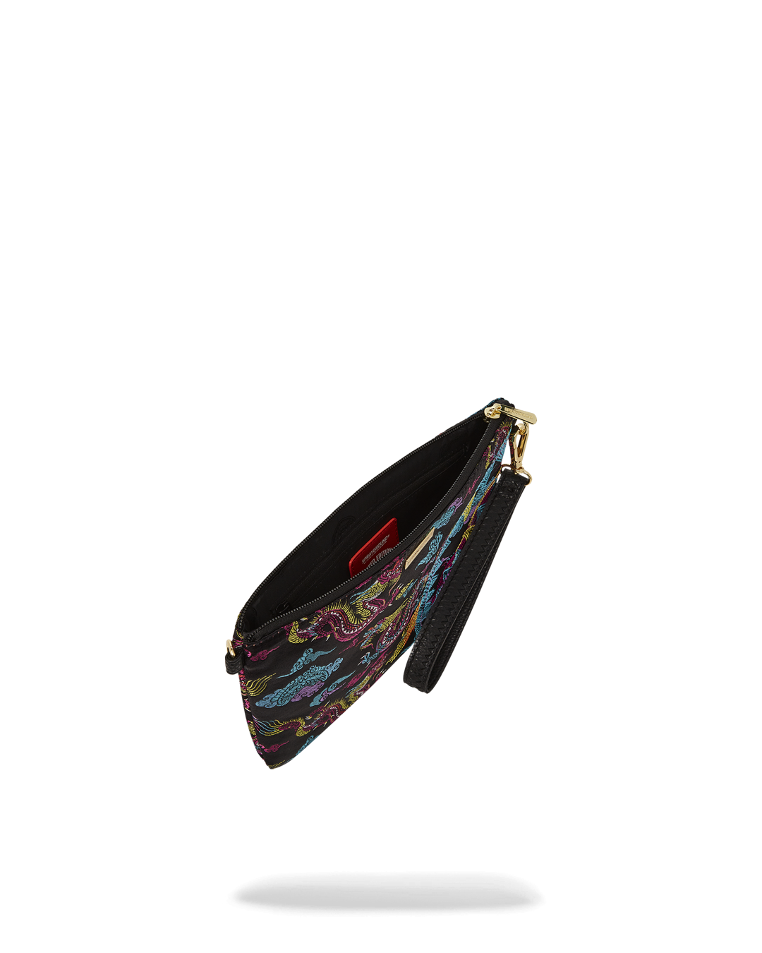 EMBROIDERED DRAGONS CROSSOVER CLUTCH