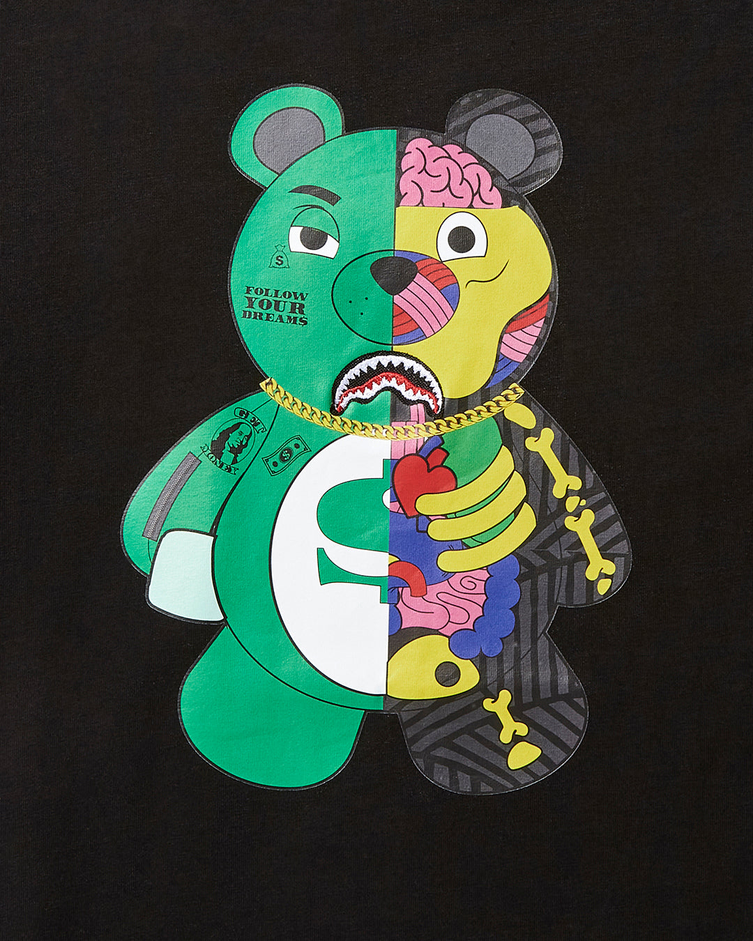YOUTH ANATOMY BEAR T-SHIRT BLACK