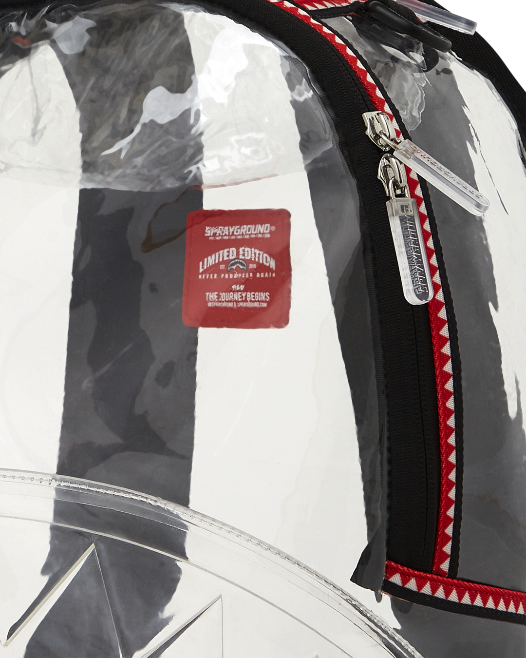 100% CLEAR BACKPACK SHARK