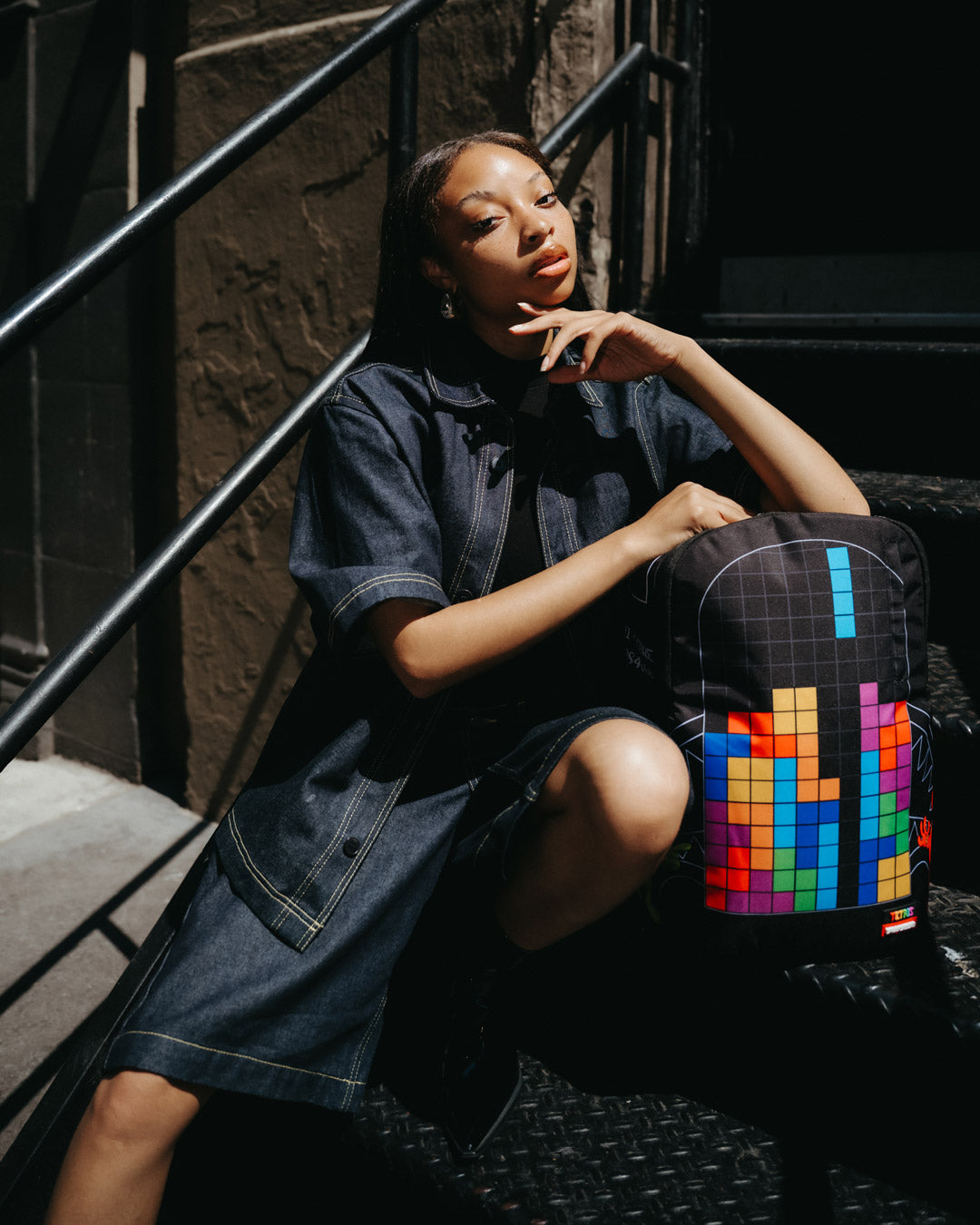 TETRIS WITH DIABLO AND MONEY BEAR BACKPACK