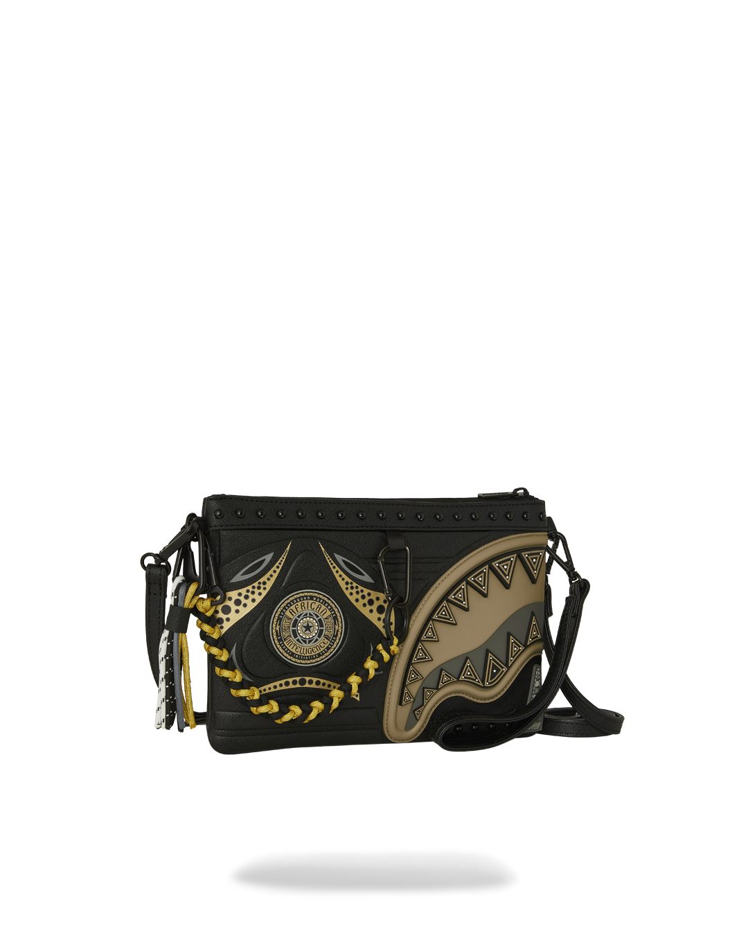 A.I. AFRICAN INTELLIGENCE SHARKS OF THE GOLD OCEAN CROSSOVER CLUTCH - SANDFLOWER COLLAB